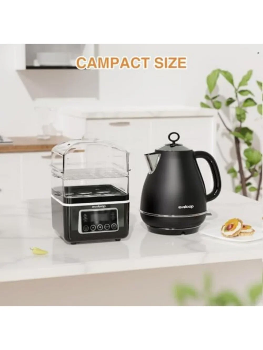 2-Tier Electric Food Steamer - 4 QT Digital Vegetable & Egg Cooker, BPA-Free